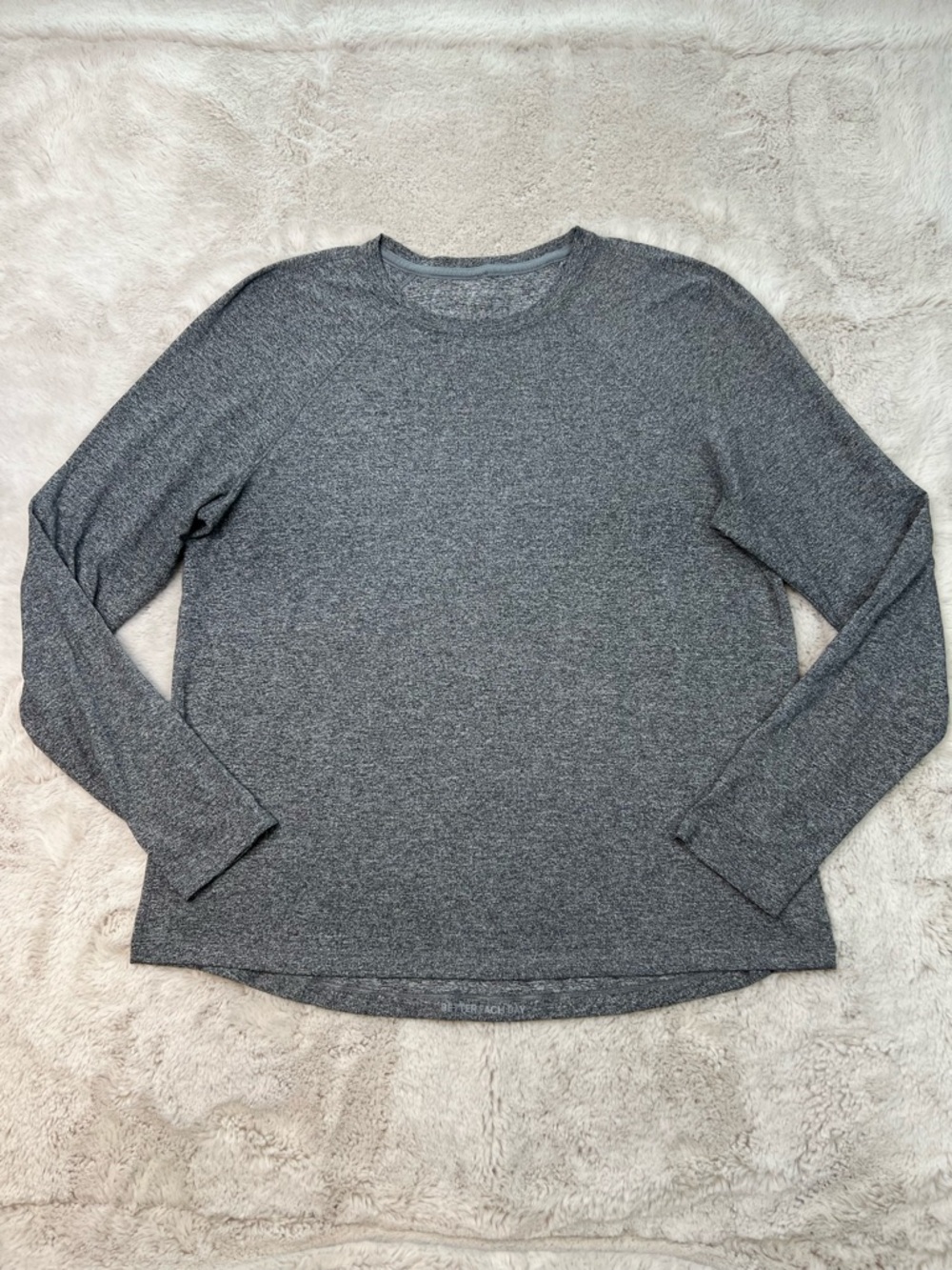 Lululemon Better Each Day Long Sleeve Crewneck Tshirt Womens Size 12 Stretch